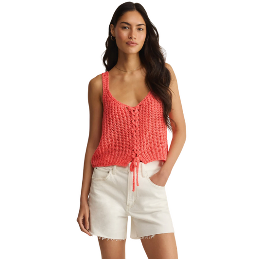 Tate Lace Up Sweater Tank