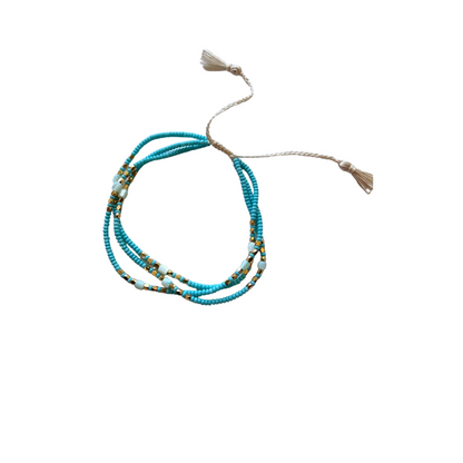 4013B Multi Tie Bracelet {Turq}