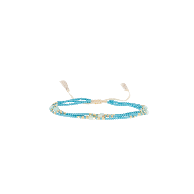 4013B Multi Tie Bracelet {Turq}