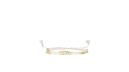 4013B Multi Pull Tie Bracelet {White}